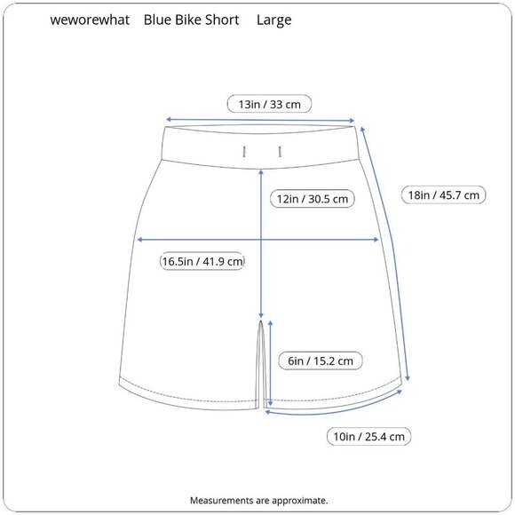 WeWoreWhat Sapphire Blue Bike Shorts Compression Stretchy 6" Inseam Large - Picture 15 of 16